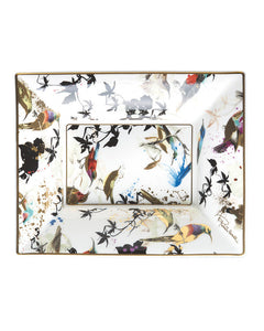 Roberto Cavalli Home Tray GARDEN'S BIRDS Rectangular Large