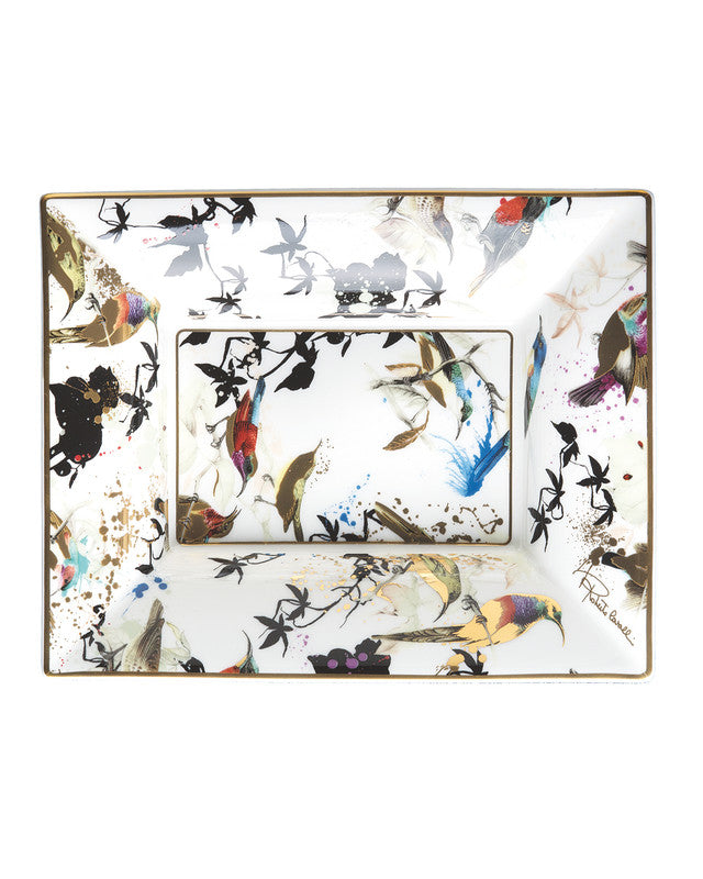 Roberto Cavalli Home Tray GARDEN'S BIRDS Rectangular Large
