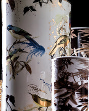 Medium Vase GARDEN'S BIRDS   diam. 3.75", H 7.75"
