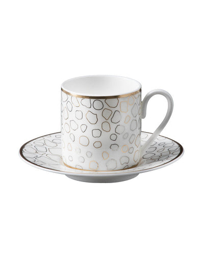 Roberto Cavalli Home Coffee Cup & Saucer GIRAFFE Set of 2
