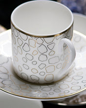 Coffee Cup & Saucer GIRAFFE Set of 2 in Luxury Box  diam. 2.3", H 2.5", Cap. 4 oz, Saucer diam. 4.75"