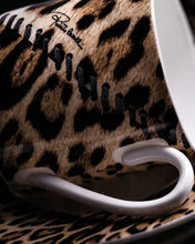 Coffee Cup & Saucer JAGUAR Set of 2 in Luxury Box  diam. 2.3", H 2.5", Cap. 4 oz, Saucer diam. 4.75"