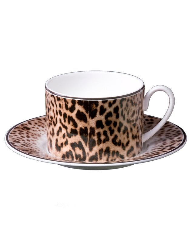 Cavalli Jaguar Teacup and Saucer Set of 2