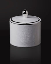 Sugar Pot LIZARD PLATIN   diam. 3.3", H 3.5"