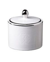 Sugar Pot LIZARD PLATIN   diam. 3.3", H 3.5"