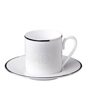 Coffee Cup & Saucer LIZARD PLATIN Set of 2 in Luxury Box  diam. 2.3", H 2.5", Cap. 4 oz, Saucer diam. 4.75"