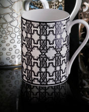 Mug Cup MONOGRAM in Luxury Box Black diam. 2.5", H 3.3", cap. 12.5 oz