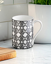 Mug Cup MONOGRAM in Luxury Box Black diam. 2.5", H 3.3", cap. 12.5 oz