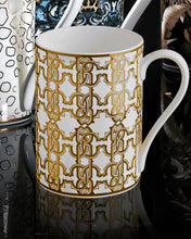 Mug Cup MONOGRAM in Luxury Box Gold diam. 2.5", H 3.3", cap. 12.5 oz