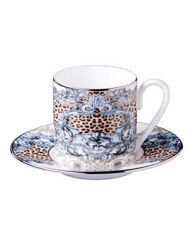 Coffee Cup & Saucer PALAZZO PITTI Set of 2 in Luxury Box  diam. 2.3