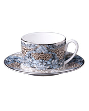 Tea Cup & Saucer PALAZZO PITTI Set of 2 in Luxury Box 3.3", H 2.3", cap. 7.5 oz, Saucer 6"