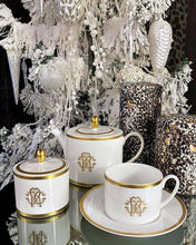 Coffee Cup & Saucer SILK Set of 2 in Luxury Box Gold diam. 2.3", H 2.5", Cap. 4 oz, Saucer diam. 4.75"