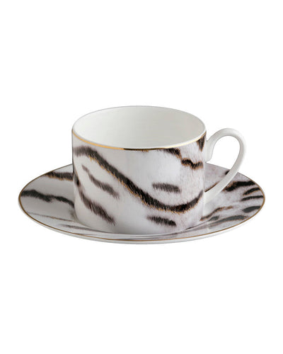 Roberto Cavalli Home Tea Cup & Saucer TIGER Set of 2