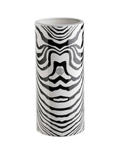 High Vase ZEBRAGE   diam. 6.3", H 14"