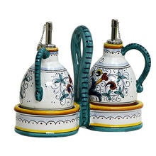 RICCO DERUTA DELUXE: Oil and Vinegar cruets set with caddy