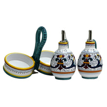 RICCO DERUTA DELUXE: Oil and Vinegar cruets set with caddy