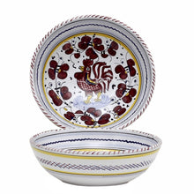 ORVIETO RED ROOSTER: Coupe Pasta/Soup Bowl