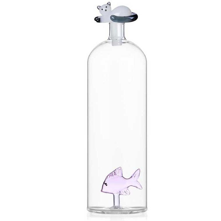 Ichendorf Tabby Cat - Bottle Pink Fish & White Cat