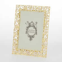 Papillon with Crystals 4" x 6" Picture Frame (Gold)