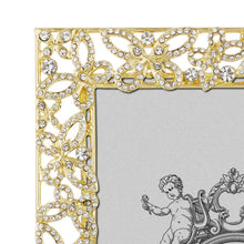 Papillon with Crystals 4" x 6" Picture Frame (Gold)