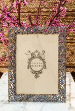 Silver Papillon with Lt Sapphire Crystals 5" x 7" Picture Frame