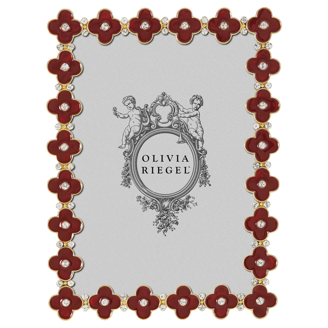 Gold Enamel Clover Picture Frame