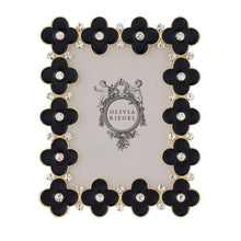 Gold Black Enamel Clover Picture Frame