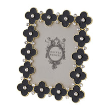 Gold Black Enamel Clover Picture Frame