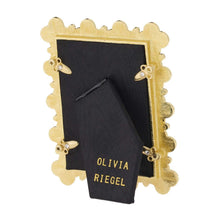 Gold Black Enamel Clover Picture Frame
