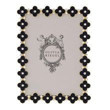 Gold Black Enamel Clover Picture Frame