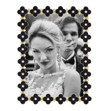 Gold Black Enamel Clover Picture Frame