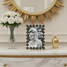 Gold Black Enamel Clover Picture Frame
