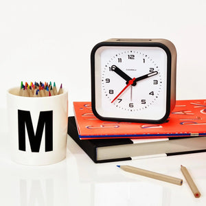 Railway Black Alarm Clock