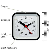 Railway Black Alarm Clock