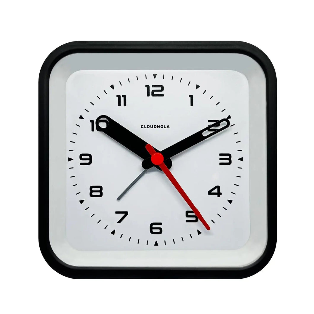 Railway Black Alarm Clock