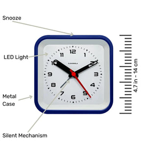 Railway Blue Alarm Clock