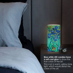 van Gogh Irises 6" LED Real Wax Candle with Remote