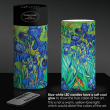 van Gogh Irises 6" LED Real Wax Candle with Remote