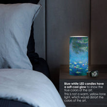 Monet Water Lilies 6" LED Real Wax Candle with Remote