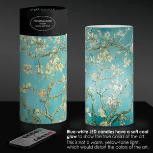 van Gogh Almond Blossom 6" LED Real Wax Candle with Remote
