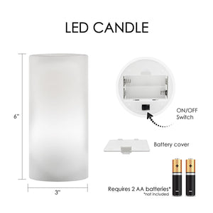 Tiffany Field of Lilies 6" LED Real Wax Candle with Remote