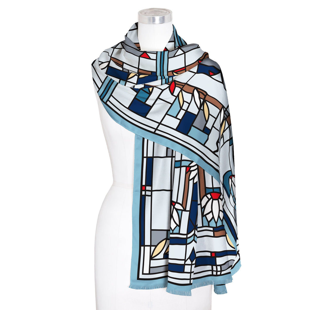 Frank Lloyd Wright Waterlilies Silk Blend Women's Fashion Shawl