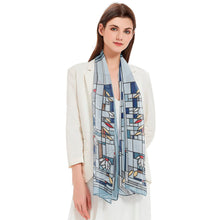 Frank Lloyd Wright Waterlilies Silky-soft Polyester Sheer Long Scarf