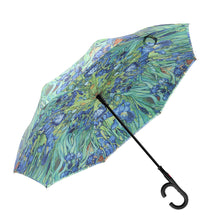 van Gogh Irises Reverse Umbrella