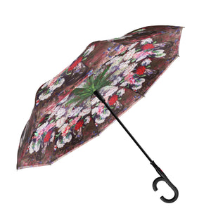 van Gogh Still Life with Carnations Reverse Umbrella