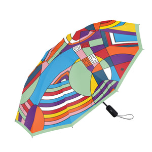 Frank Lloyd Wright Hoffman Rug Folding Travel Umbrella