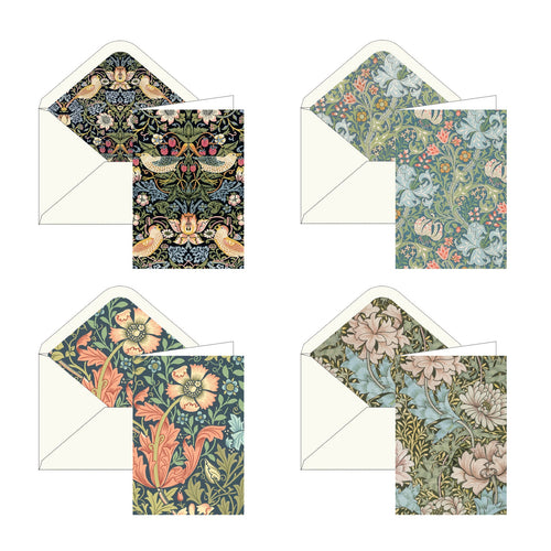 Note Cards - William Morris Favorites - Box of 16 Cards & Envelopes