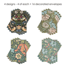 Note Cards - William Morris Favorites - Box of 16 Cards & Envelopes