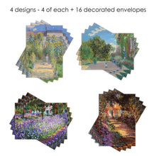 Note Cards - Monet Gardens - Box of 16 Cards & Envelopes