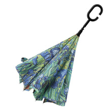 van Gogh Irises Reverse Umbrella